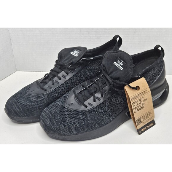 Nike Air Max Flyknit Racer Mens Performance Running Shoe Black Anthracite 12 NWT - Picture 1 of 7